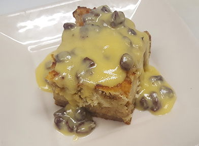 Bread pudding with Old Stock sauce